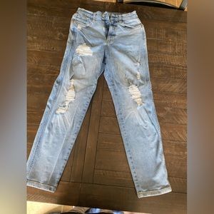 Arizona distressed highest rise Mom jeans, size 7